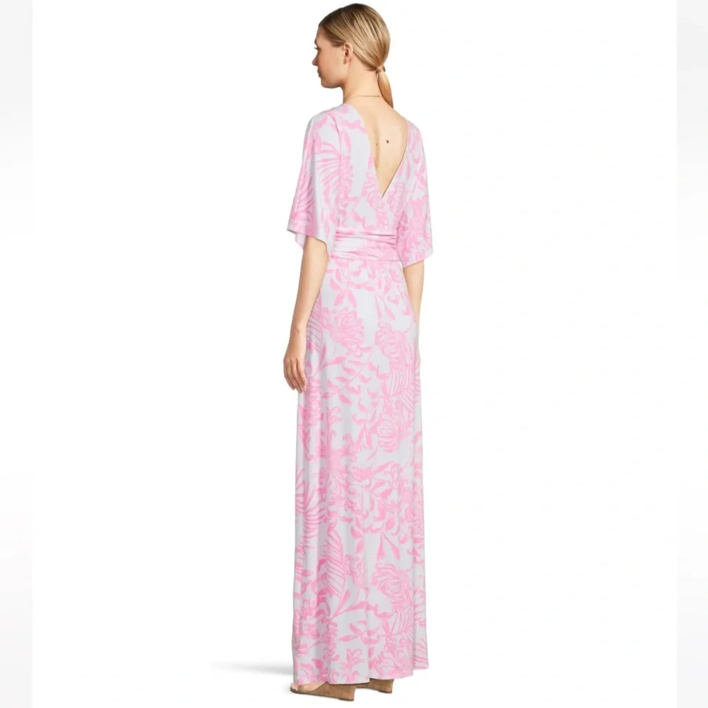 NWT: Lilly Pulitzer Parigi Maxi Dress, Rousseau Pink Glisten In The Sun, Large - Picture 6 of 7